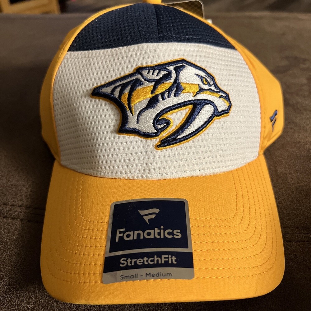 Fanatics A-Flex Stretch Fit NHL Nashville Predators Fitted Men's S-M Hat Cap